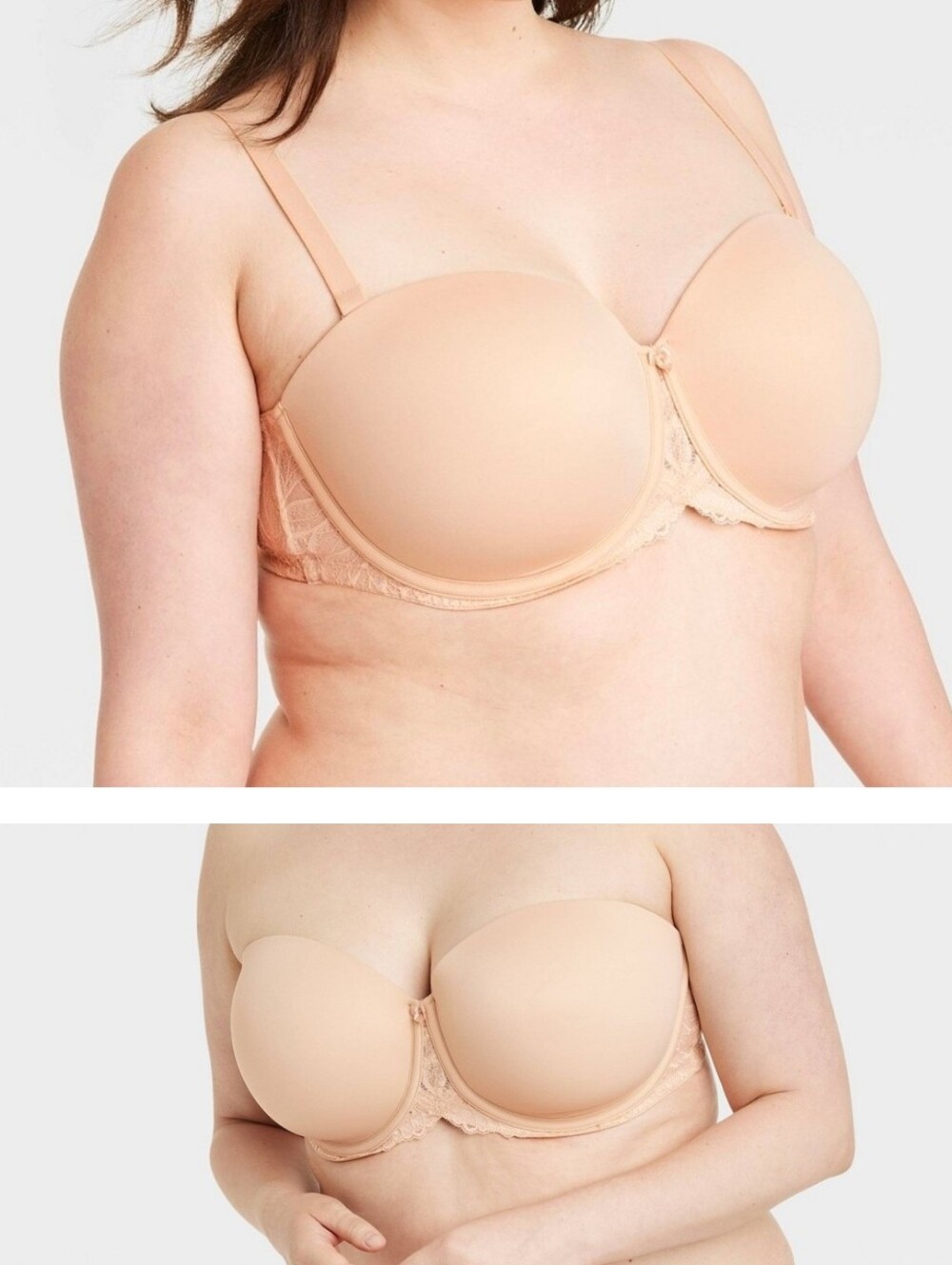 Auden 40DD 40E Nude Strapless Convertible Lightly Lined Bra 4082-